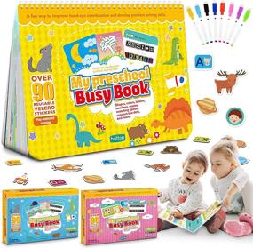 img 4 attached to Montessori Busy Book Learning Activities Toys For Toddlers, 21 Themes 8 Color Marker Preschool Educational Toys Gifts For Boys & Girls - BATTOP Autism Sensory Learning Materials