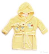 🌼 spasilk hooded terry bathrobe with booties, ideal baby bath essentials, cotton, yellow ark, one size" - enhanced baby bathrobe set: spasilk hooded terry robe with booties, cotton, yellow ark design, ideal baby bath essential, one size logo