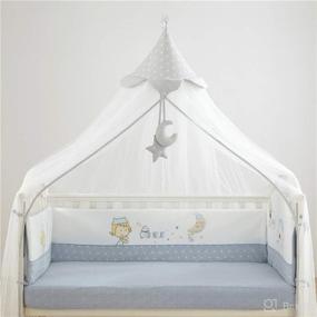 img 3 attached to 🦟 Grey Xiaobaxi Mosquito Net Canopy for Baby Kids Infant Toddler Beds, Hanging Crib Netting Play Tent