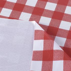 img 2 attached to Red And White Checkered Vinyl Tablecloth - 54X78 Inches - Waterproof, Oil Proof, Spill Proof PVC Table Cloth For Dining, Parties, Camping And Outdoor Use