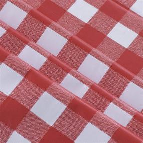 img 1 attached to Red And White Checkered Vinyl Tablecloth - 54X78 Inches - Waterproof, Oil Proof, Spill Proof PVC Table Cloth For Dining, Parties, Camping And Outdoor Use