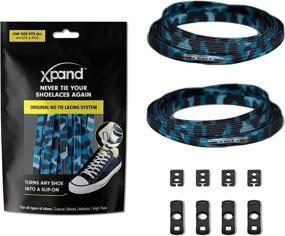 img 4 attached to Elastic No Tie Shoelaces For All Shoe Sizes - Xpand Shoelace System Ideal For Children And Adults