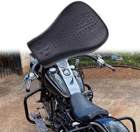 img 4 attached to 🏍️ DREAMIZER Motorcycle Front Solo Seat Cushion for Sportster 48 72 Iron 883 XL883 XL1200, Crocodile Style Black