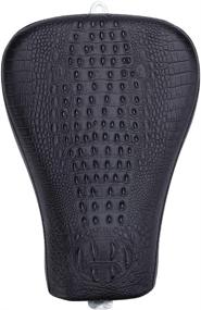 img 3 attached to 🏍️ DREAMIZER Motorcycle Front Solo Seat Cushion for Sportster 48 72 Iron 883 XL883 XL1200, Crocodile Style Black