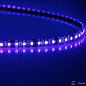 img 2 attached to 💡 High-performance Alarmpore(TM) UV Blacklight LED Strip Waterproof - 16.4ft, 600Leds, 395-405nm Purple Light, 12V DC