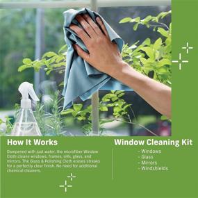 img 3 attached to 🧼 E-Cloth Glass Cleaner: Premium Microfiber Window Cleaning Kit for Shower Glass Doors, Windows, and Car Windshield - Washable, Reusable, 100 Wash Guarantee