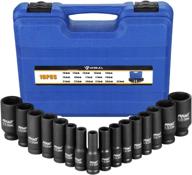 🛠️ fuhao 16-piece metric heavy duty deep impact socket set, 1/2-inch drive, 10-32mm, cr-v steel with storage case логотип