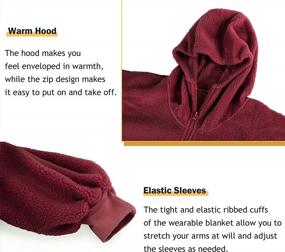 img 1 attached to Shearling Quarter-Zip Oversized Blanket Hoodie Pullover For Men And Women
