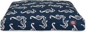 img 4 attached to 🐬 Navy Sea Horse XL Rectangle Indoor Outdoor Dog Bed + Removable Washable Cover - Majestic Pet Products