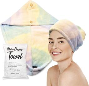 img 4 attached to 🔥 Quick-Drying Microfiber Turbans with Ultra-Absorbent Fibers