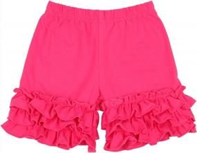 img 2 attached to Adorable And Comfy: Slowera'S Cotton Icing Ruffles Shorts For Baby And Toddler Girls