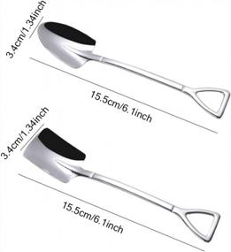 img 3 attached to 6 Pack Stainless Steel Iced Tea Spoons For Mixing Cocktails, Desserts, And Cold Drinks - Perfect Stirring Spoon For Fruit, Ice Cream And More - Essential Drinking Tool Set From VinBee