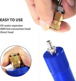 img 1 attached to 30Mpa Oil Water Separator High Pressure PCP Hand Pump Air Compressor 4500Psi Air Filter，With 8MM Female And Male Thread (Blue)