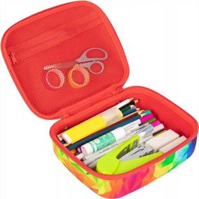 img 1 attached to ZIPIT Jumbo Pencil Box For Girls Pencil Case For School Holds Up To 110 Pens Large Capacity Pencil Pouch (Kaleidoscope)