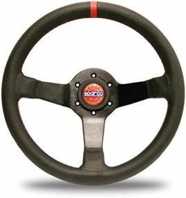 img 1 attached to 🏎️ Sparco Black Leather Champion Limited Edition Steering Wheel - Model 015TCHMP