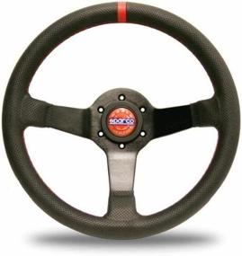 img 2 attached to 🏎️ Sparco Black Leather Champion Limited Edition Steering Wheel - Model 015TCHMP