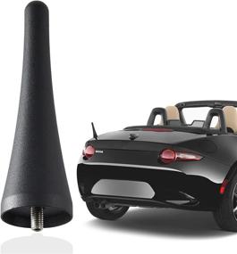 img 4 attached to Anina 3.8 Inch Aluminum Alloy Stubby Antenna 📻 Mast for Mazda Miata MX5-ND-NC-RF 2006-2021, Enhancing AM/FM Radio Reception