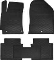 🚗 custom fit megiteller car floor mats for hyundai elantra (2017-2022) - odorless, washable, heavy duty rubber, all-weather floor liners - black логотип