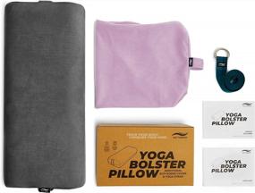 img 4 attached to Ultimate Relaxation With Victorem Yoga Bolster Pillow - Rectangular Meditation & Restorative Yoga Cushion With Extra Washable Cover, Convenient Handle, And Strap Included