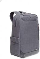durable brenthaven collins backpack for school and office use: fits 15 inch laptops, provides protection from impact and compression with convertible tote design in gray logo