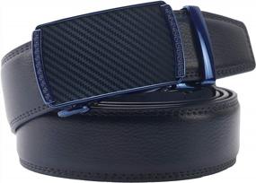 img 3 attached to Men'S Real Leather Ratchet Dress Belt - Cut To Exact Fit, Elegant Gift Box By Lavemi