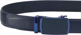 img 1 attached to Men'S Real Leather Ratchet Dress Belt - Cut To Exact Fit, Elegant Gift Box By Lavemi