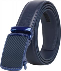 img 4 attached to Men'S Real Leather Ratchet Dress Belt - Cut To Exact Fit, Elegant Gift Box By Lavemi