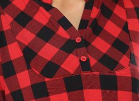 img 1 attached to Stylishly Comfortable Women'S Buffalo Plaid Tunic Blouse By Miusey