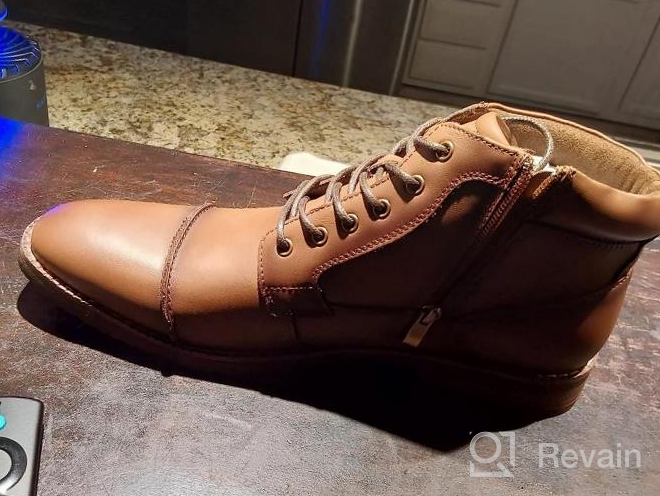 img 1 attached to Men'S Leather Oxford Chukka Ankle Boots - Stylish And Durable Dress Boots For Business, Work, And Daily Wear review by Chris Pettway