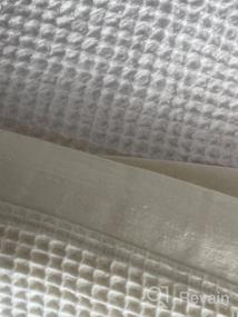 img 6 attached to Легкий хлопковый вафельный халат с капюшоном и окантовкой - Ультрамягкая пижама для спа в полную длину - Халат из вафельного плетения для мужчин