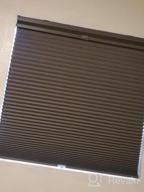 img 1 attached to Cordless Cellular Honeycomb Shade - Gray Sheen, 23"W X 48"H - BlindsAvenue review by Chris Endricko