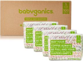 img 3 attached to Babyganics Size 5 Diapers - 100 Count, Triple Dry Protection, Absorbent & Breathable
