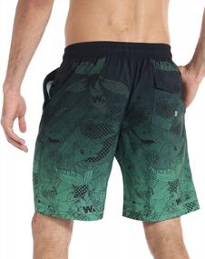 img 2 attached to APTRO Men'S Quick Dry Swim Trunks With Mesh Lining And Pockets - 9 Inch Board Shorts For Big And Tall Sizes