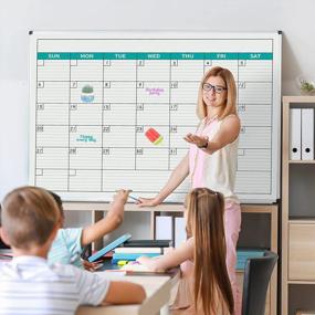 img 3 attached to Efficient Planning Made Easy: Large Erasable Monthly Wall Calendar For Home, Office & School