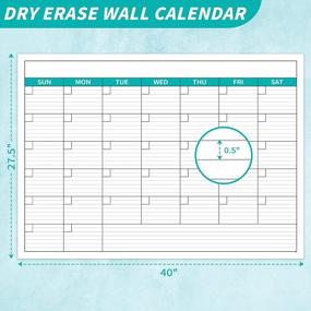 img 2 attached to Efficient Planning Made Easy: Large Erasable Monthly Wall Calendar For Home, Office & School