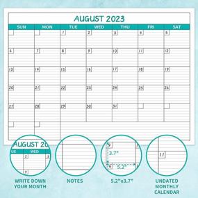 img 1 attached to Efficient Planning Made Easy: Large Erasable Monthly Wall Calendar For Home, Office & School