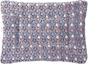 img 3 attached to FJWYSANGU Fluffy Pet Cat Blanket Soft Coral Velvet Pet Puppy Cushion Mat Warm Cover Soft Pad Mat L Dark Blue