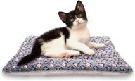 fjwysangu fluffy pet cat blanket soft coral velvet pet puppy cushion mat warm cover soft pad mat l dark blue logo