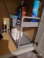 img 1 attached to Maximize Your Space With The SOLEJAZZ 2 Tier Under Sink Organizer And Storage - Perfect For Bathroom And Kitchen Cabinets! review by Robert Elder