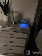 img 1 attached to Digital Clocks, 8.7" LED Mirror Alarm Clocks For Bedrooms With 2 USB Charger Ports,Dual Alarms,7 Levels Brightness & Volume,Snooze,12/24H, Loud Beside Desk Clock For Living Room Office Heavy Sleepers review by Nick Tucker