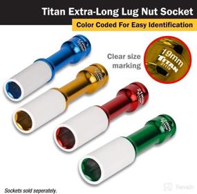 img 1 attached to 🔧 TITAN 21119 - 1/2 Inch Drive x 19mm Non-marring Impact Extended Lug Nut Socket