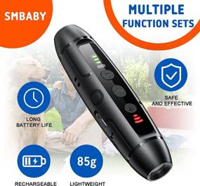 img 2 attached to 🐶 SMBABY Ultrasonic Dog Barking Control Device - Effective Training Tool - Deterrent Whistle - Anti-Barking Device - 16.4 Ft Control Range - LED Flashlight Included (Black)