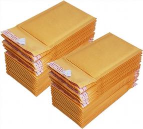 img 1 attached to Pack Of 50 IMBAPrice #000 Kraft Bubble Mailers- 4 X 8 Padded Envelopes For Secure Shipping