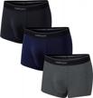 breathable and comfortable men's bamboo rayon trunks with dual pouch - colorfulleaf underwear 3 pack logo