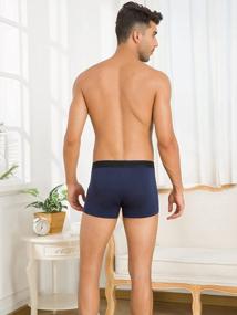 img 2 attached to Breathable And Comfortable Men'S Bamboo Rayon Trunks With Dual Pouch - Colorfulleaf Underwear 3 Pack