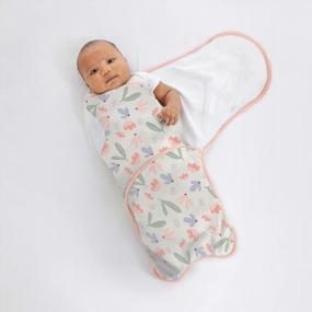 img 2 attached to Posy Patterned Adjustable Easy-Wrap Baby Swaddle Set - 2 Pack By Ingenuity Farewell Fuss