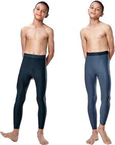 img 4 attached to Boys' Compression Baselayer Thermal Heat Chain Underwear by DEVOPS