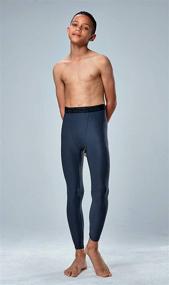 img 3 attached to Boys' Compression Baselayer Thermal Heat Chain Underwear by DEVOPS