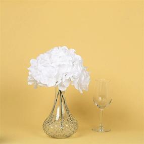 img 4 attached to 10 Pack White Artificial Hydrangea Heads With Dual Tone Stems - Efavormart