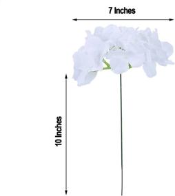 img 1 attached to 10 Pack White Artificial Hydrangea Heads With Dual Tone Stems - Efavormart